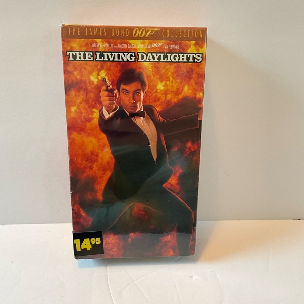 The Living Daylights VHS  Orange and Black Action Cover